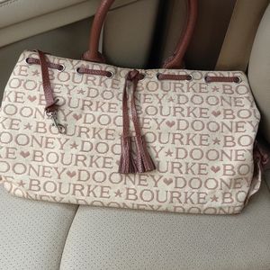 Dooney & Bourke vintage brown and cream hand bag